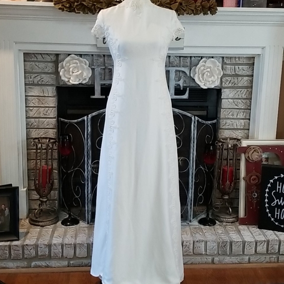 shantung wedding dress
